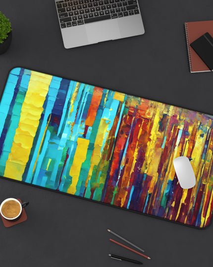 Striped Alpha 16" x 32" Desk Mat