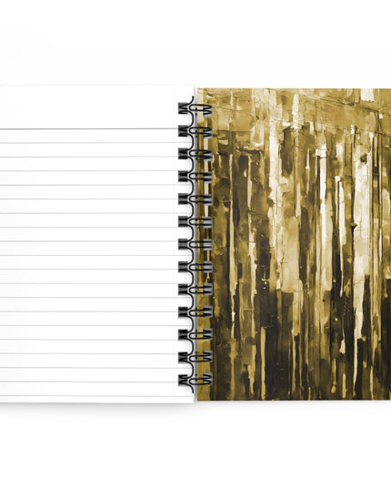 Striped Light Brown Spiral Bound Journal, 5" x 7" 150 pages