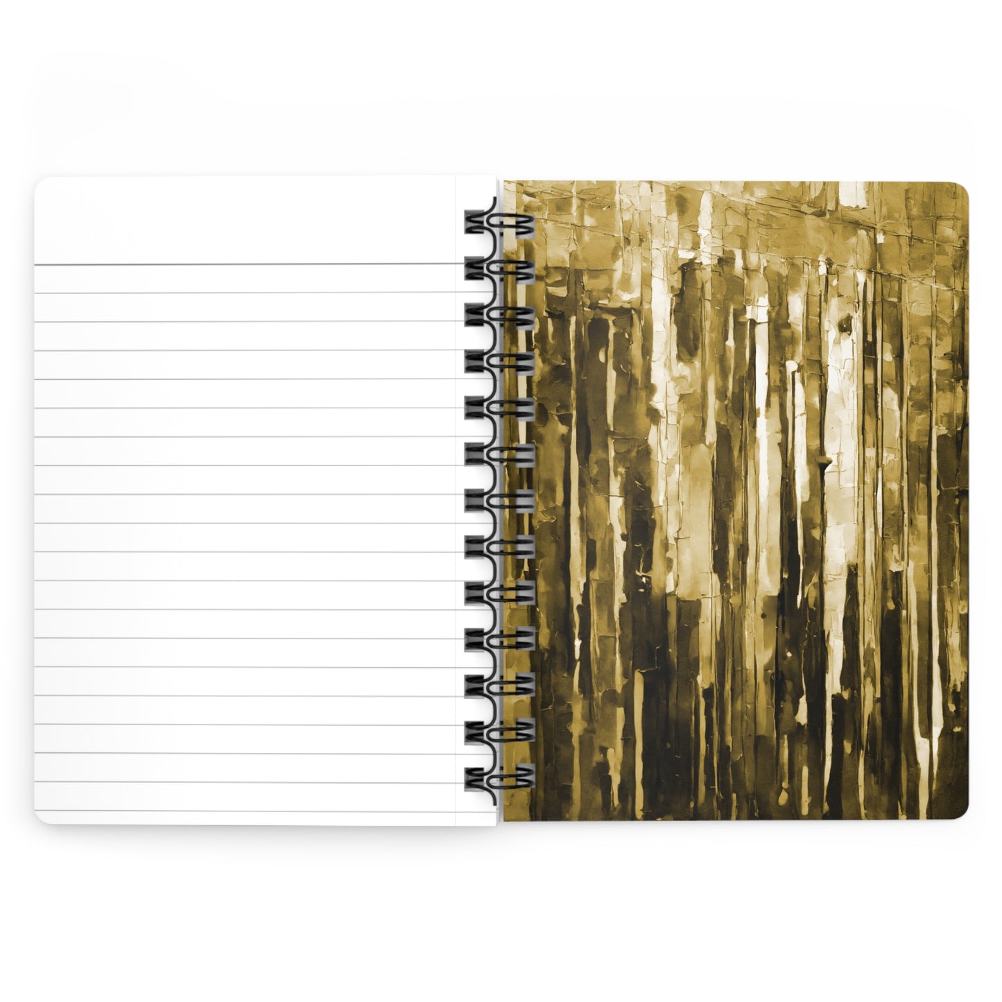 Striped Light Brown Spiral Bound Journal, 5" x 7" 150 pages