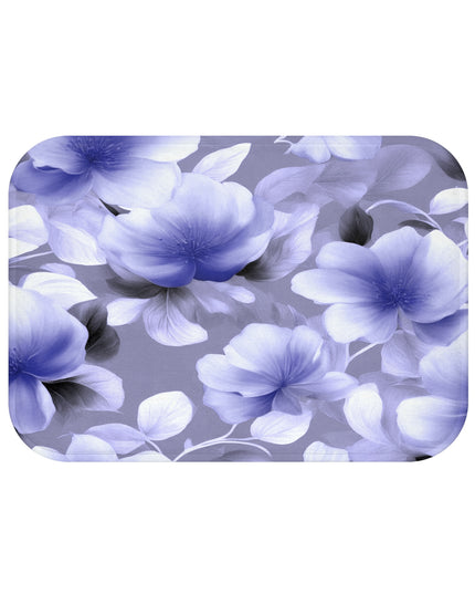Indigo Blossom Floral Bunch 24" x 17" Bath Mat