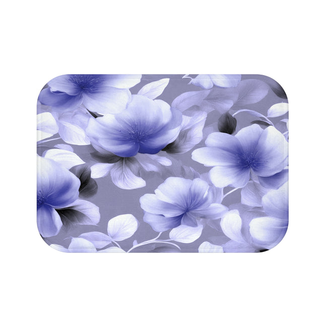 Indigo Blossom Floral Bunch 24" x 17" Bath Mat