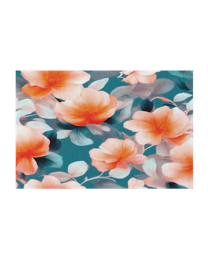 Orange Blossom Floral Bunch Outdoor Rug, 24" x 36"