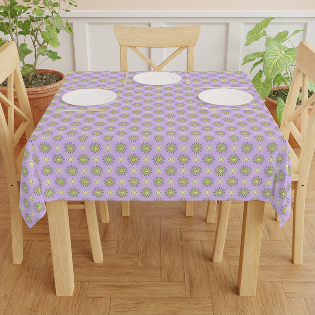 Magenta Star-crossed Bodies Tablecloth, 55" x 55"