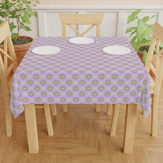 Magenta Star-crossed Bodies Tablecloth, 55" x 55"
