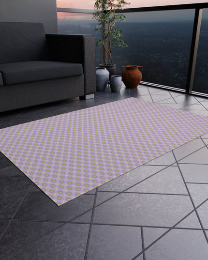 Magenta Star-crossed Bodies Outdoor Rug, 48" x 72"