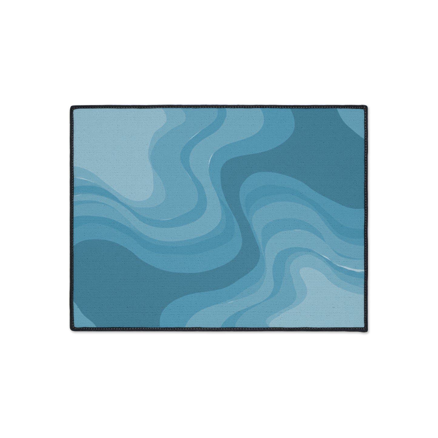 Sky Blue Wavey 18" x 24" Heavy Duty Floor Mat