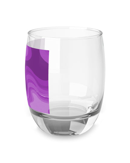 Wavey Purple Wavey Whiskey Glass, 6 oz