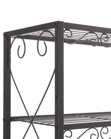 Queen Size Metal Storage Headboard,with Charging Stations,2 Nightstands And Storage Shelves,for Bedroom