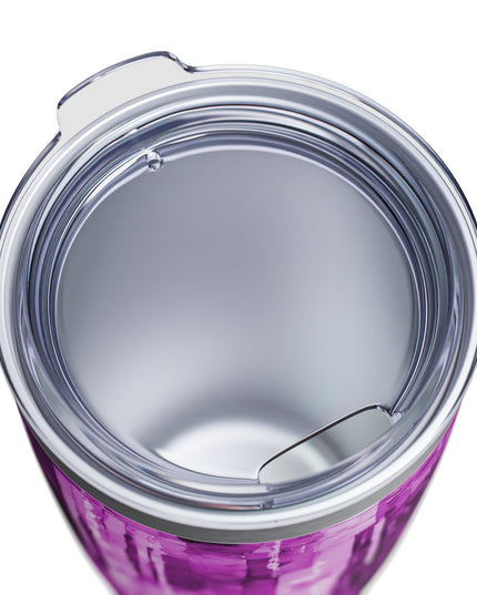 Striped Powder Lavender Ringneck Tumbler, 20oz in white