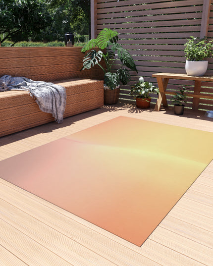 Hot Peach Fade Outdoor Rug, 60" x 84"
