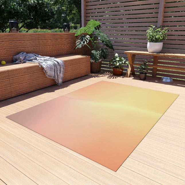 Hot Peach Fade Outdoor Rug, 60" x 84"