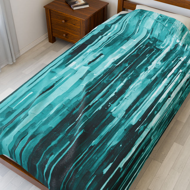 Striped Tif Velveteen Plush Blanket, 60" x 80"