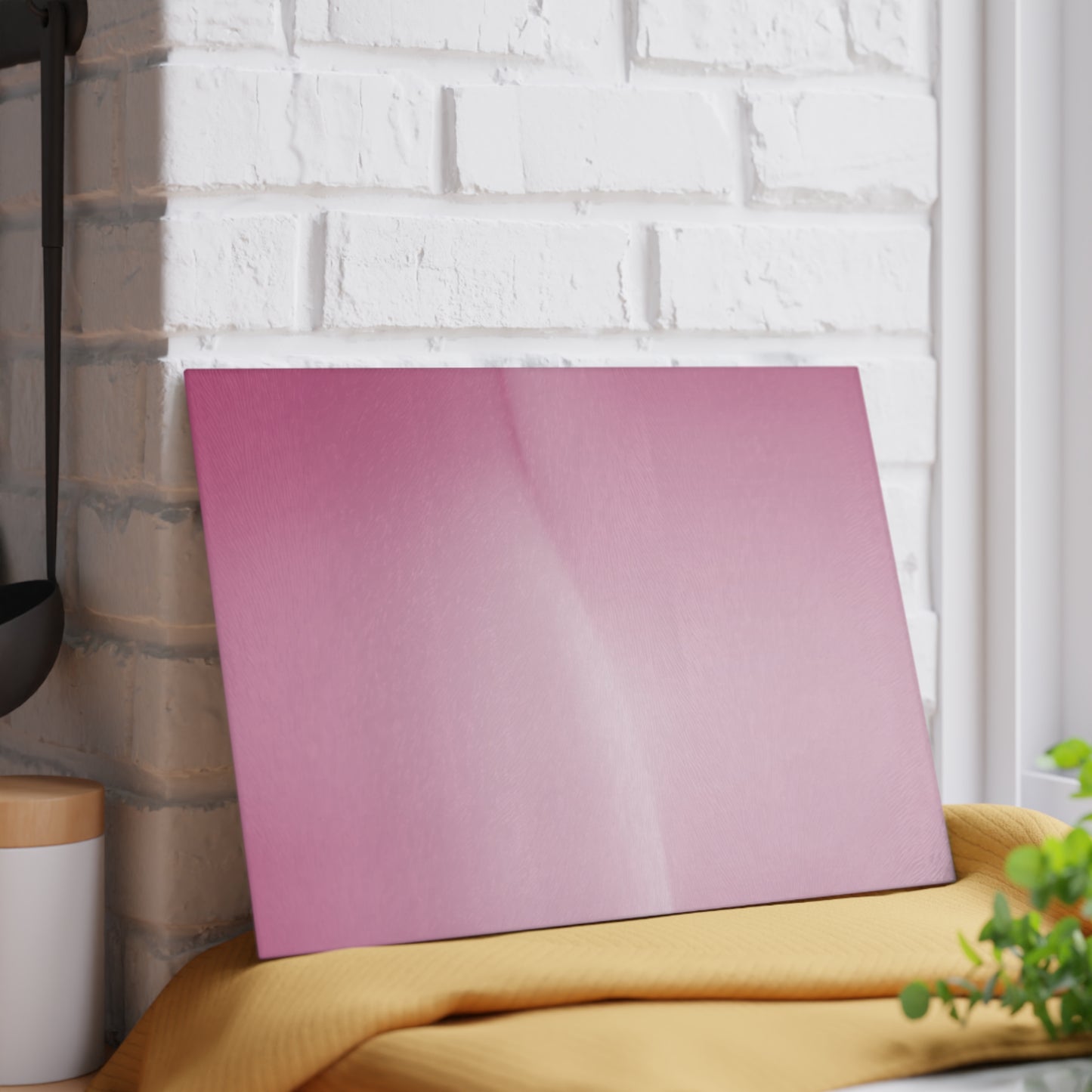Pink Blush Fade 8" x 11" Glass Cutting Board