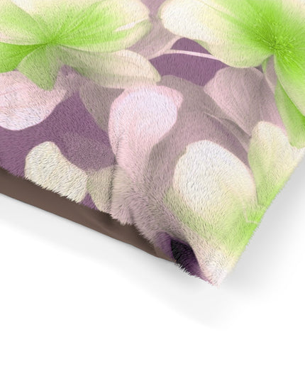 Lime Lavender Floral Bunch Pet Bed, 40" × 30"