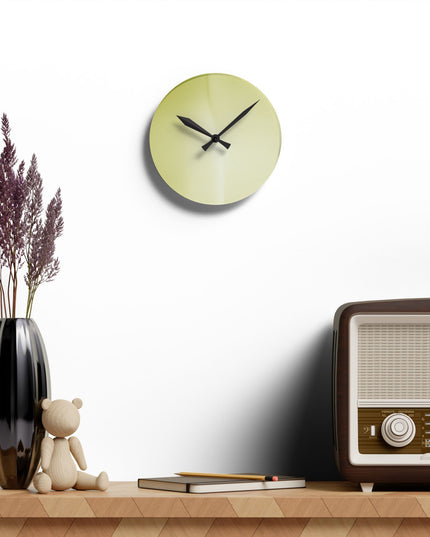Lemon Fade Acrylic Round Wall Clock, 8" x 8"