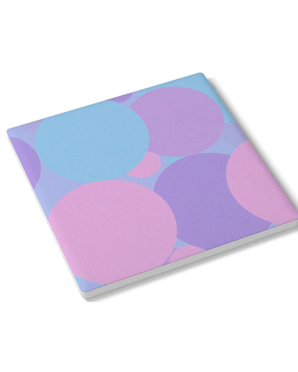 Pastel Purple and Mauve Patches 4" x 4" Square Ceramic Coaster