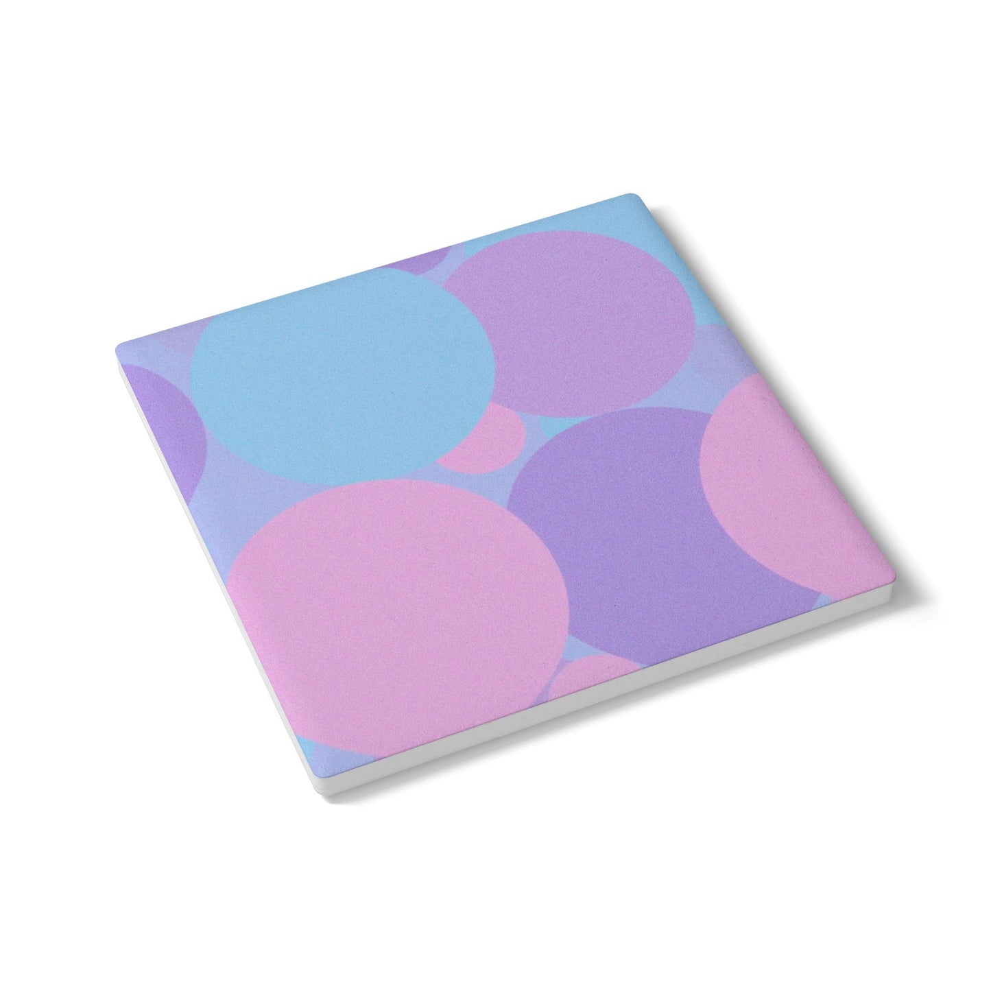 Pastel Purple and Mauve Patches 4" x 4" Square Ceramic Coaster