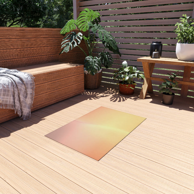 Hot Peach Fade Outdoor Rug, 24" x 36"