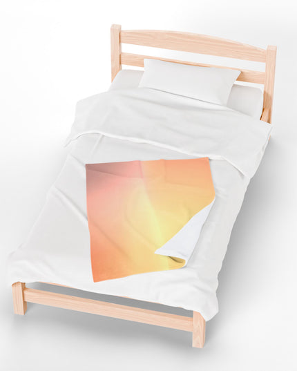 Hot Peach Fade Velveteen Plush Blanket, 30" x 40"