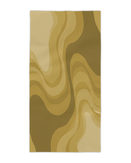 Brown Wavey Beach Towel, 30" x 60"