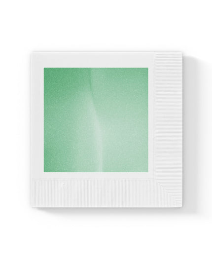 Mint Fade White Coined Napkins, 6.5" x 6.5"
