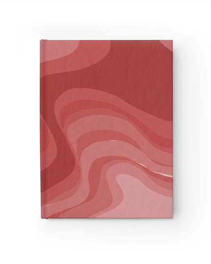 Power Red Wavey 5" x 7" Journal - 128 Ruled Line pages
