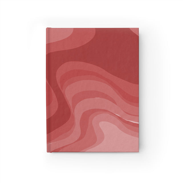Power Red Wavey 5" x 7" Journal - 128 Ruled Line pages