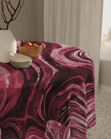 Uzi Spiral Ruby Tablecloth, 55" x 55"
