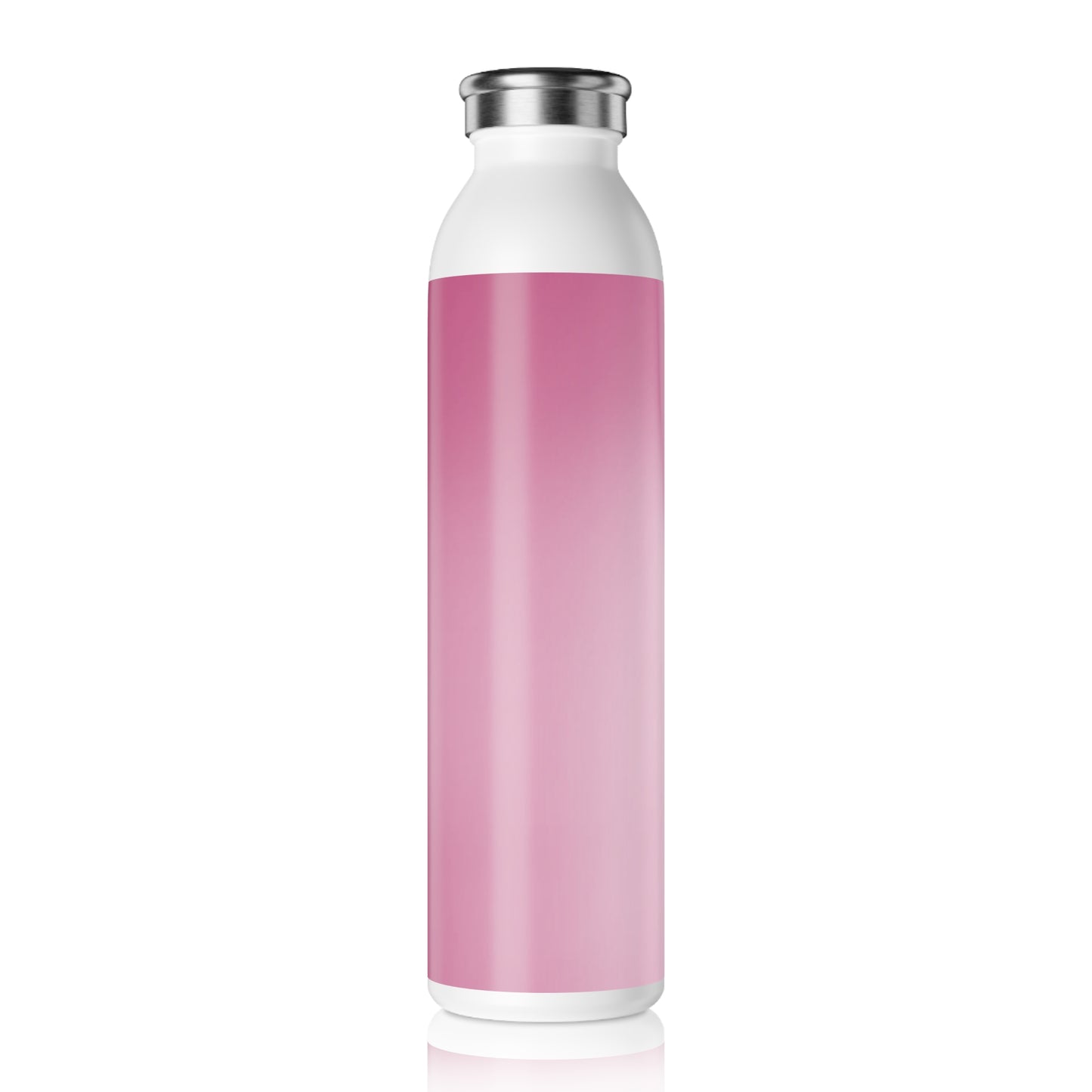 Pink Blush Fade Slim Water Bottle, 20 oz White
