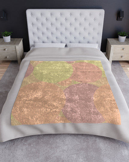 Pastel Hot Peach Patches 50" x 60" Crushed Velvet Blanket