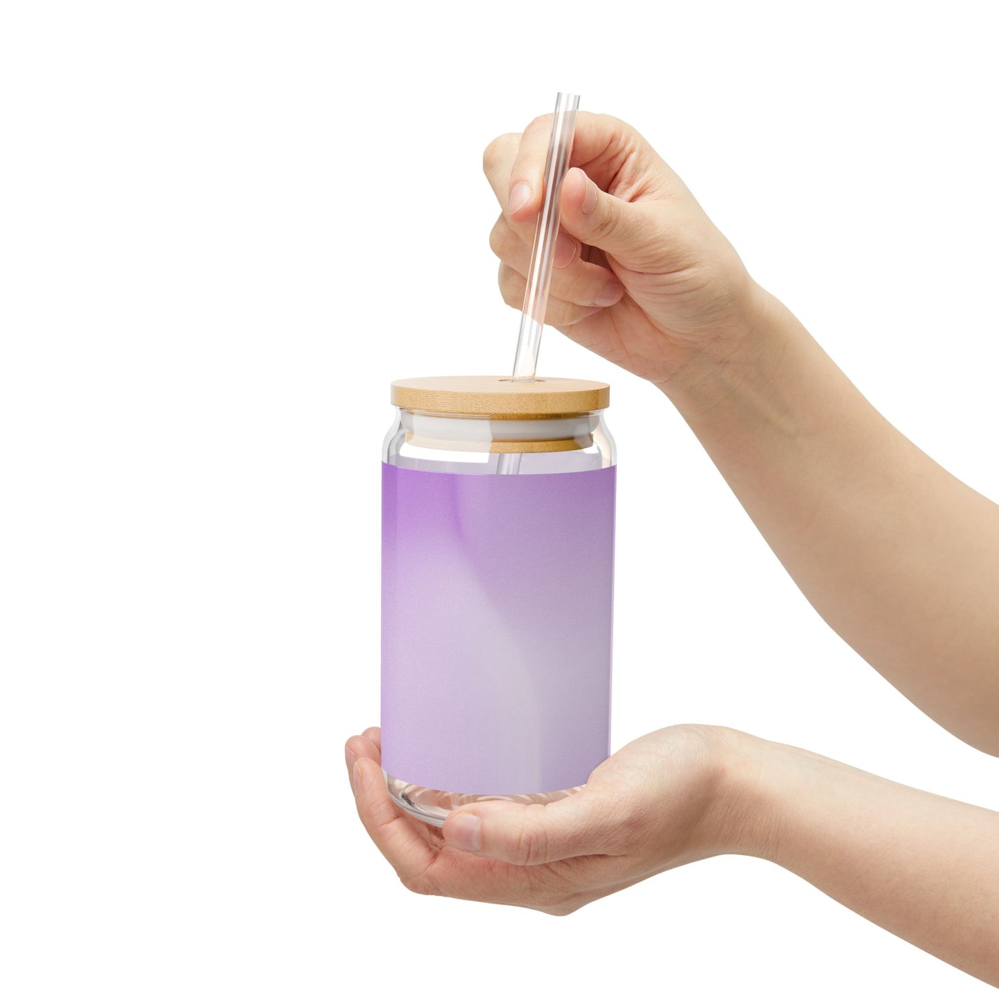 Soft Lavender Fade Sipper Glass, 16oz