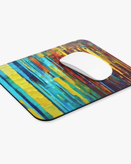 Striped Alpha Mouse Pad, 9" x 8" Rectangle
