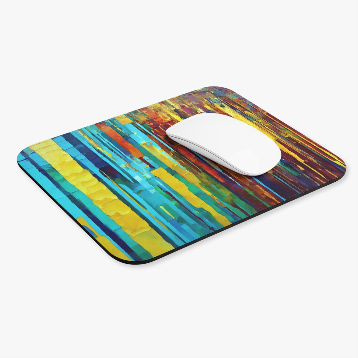 Striped Alpha Mouse Pad, 9" x 8" Rectangle