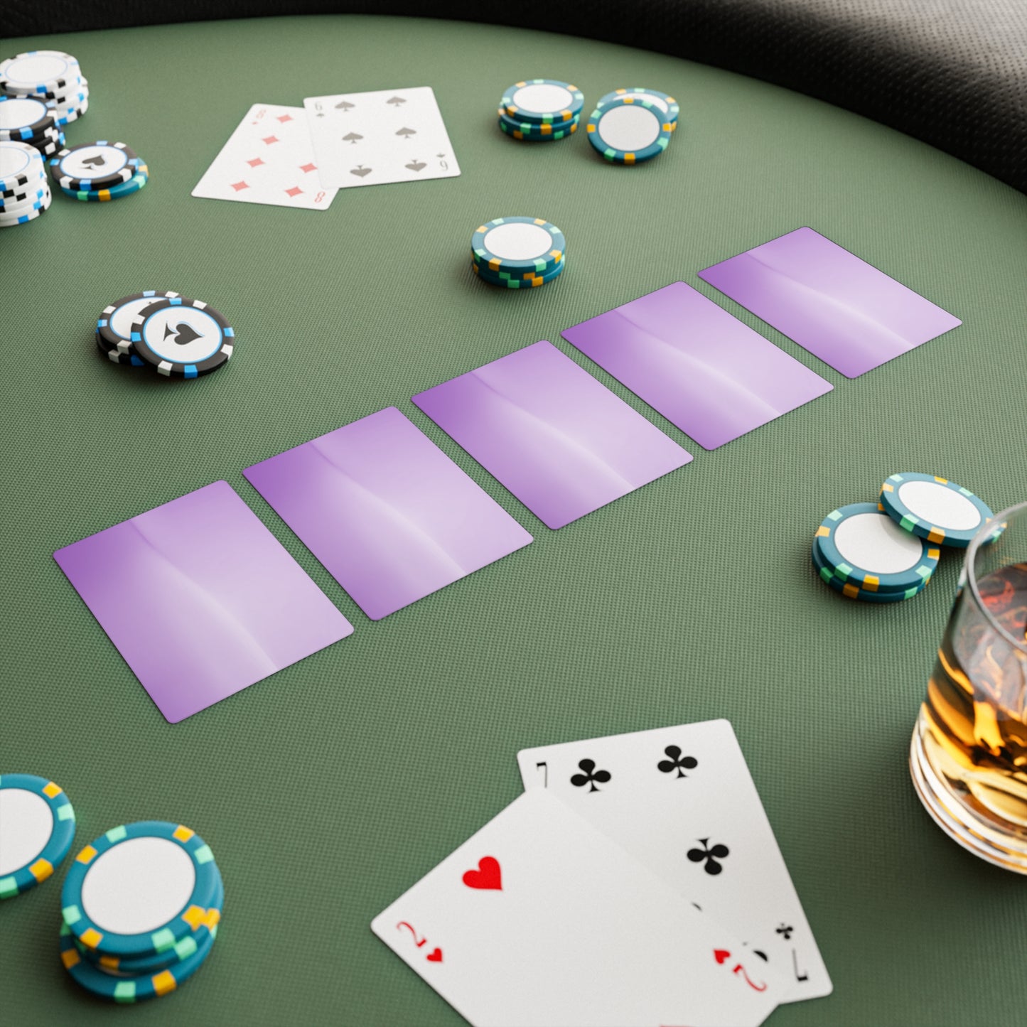 Soft Lavender Fade Poker Cards