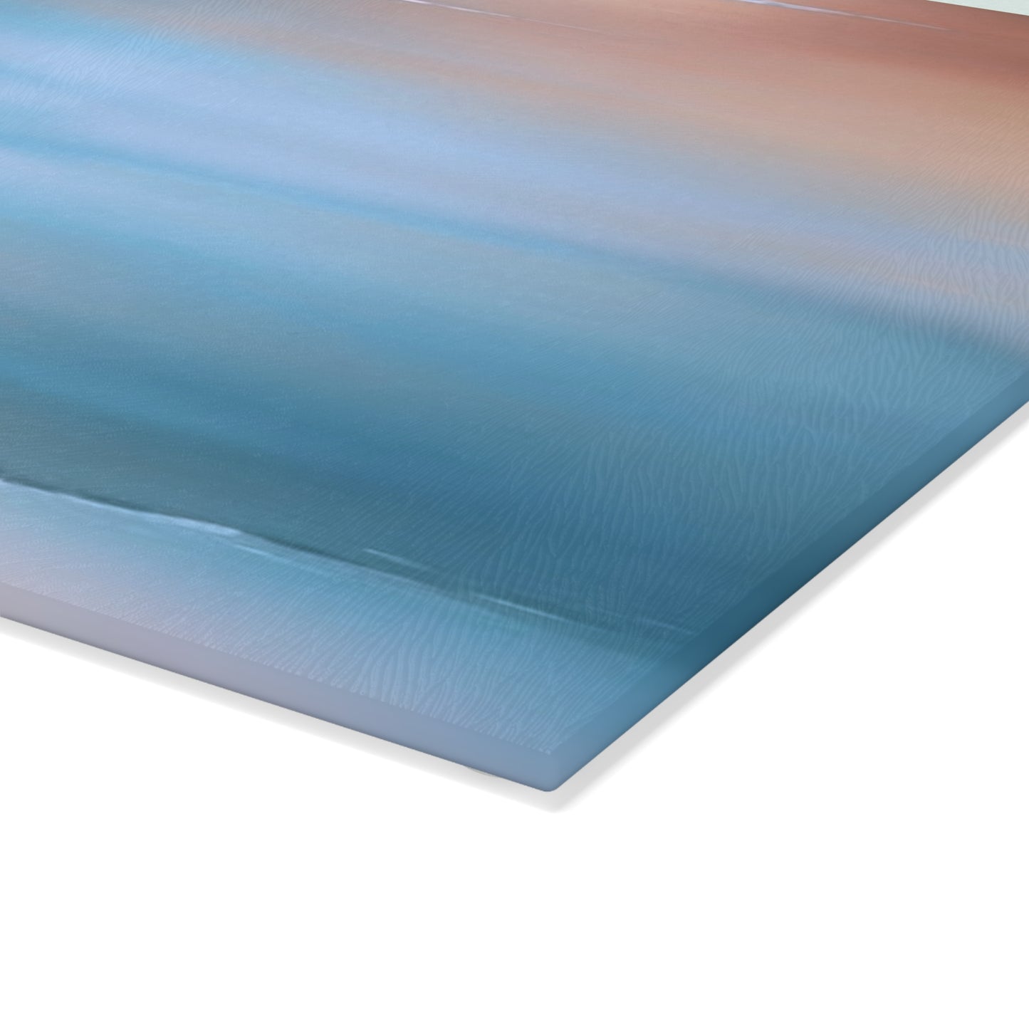 Blue Sea Peach Fog 8" x 11" Glass Cutting Board