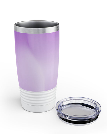 Soft Lavender Fade Ringneck Tumbler, 20oz in white