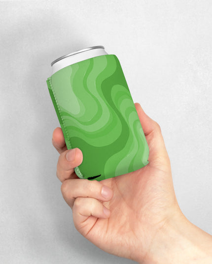Greenie Meanie Wavey 12 oz Can Cooler Sleeve