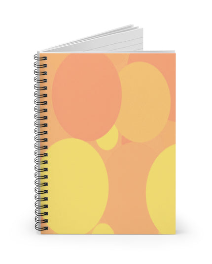 Pastel Bright Oranges Patches Spiral Notebook - Ruled Line, 6" x 8", 118 pages