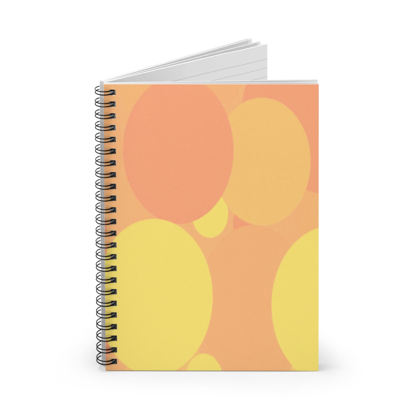 Pastel Bright Oranges Patches Spiral Notebook - Ruled Line, 6" x 8", 118 pages