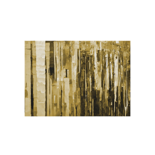 Striped Light Brown Outdoor Rug, 60" x 84"