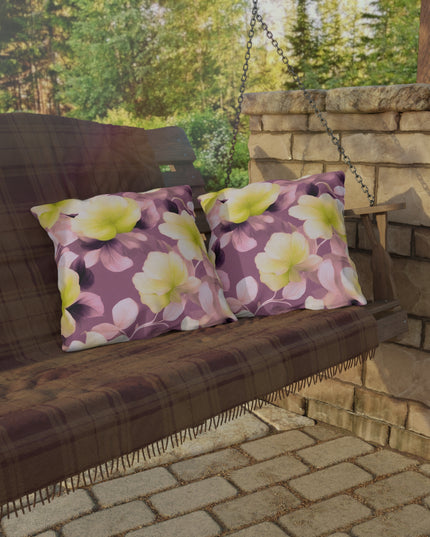 Lemon Blossom Floral Bunch 18" x 18" Outdoor Pillow