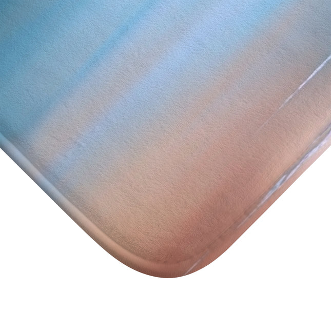 Blue Sea Peach Fog 24" x 17" Bath Mat