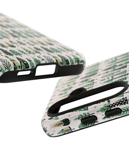 Mini Vintage Green Trees Samsung Galaxy S24 Tough Cases