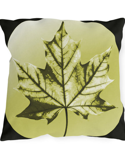 Lemongrass Maple Leaf 18" x 18" Outdoor Pillow
