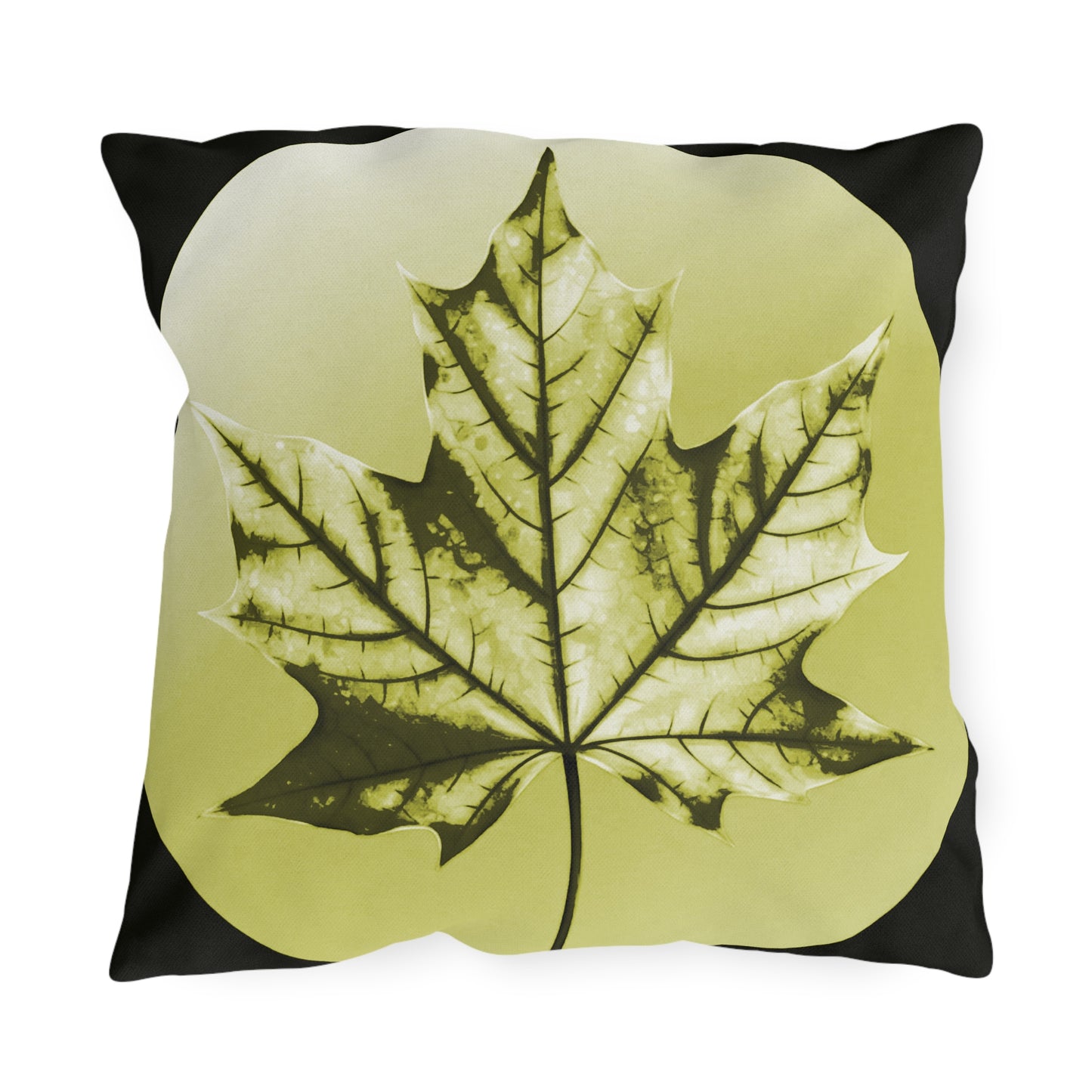 Lemongrass Maple Leaf 18" x 18" Outdoor Pillow