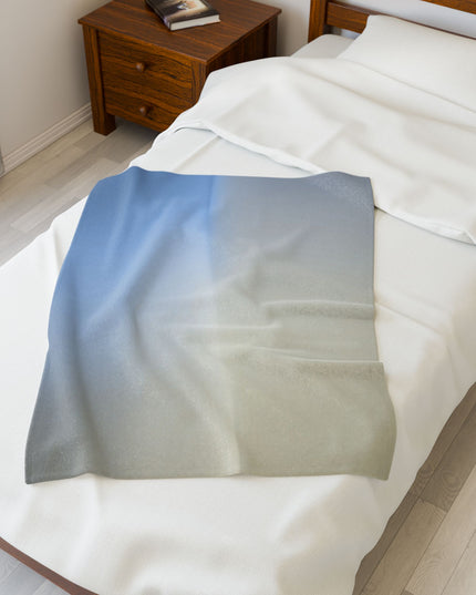 Cobalt Fade Velveteen Plush Blanket, 30" x 40"