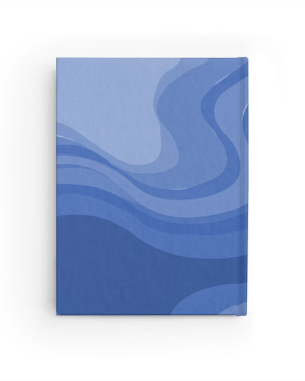 Deep Blue Wavey 5" x 7" Journal - 128 Blank pages
