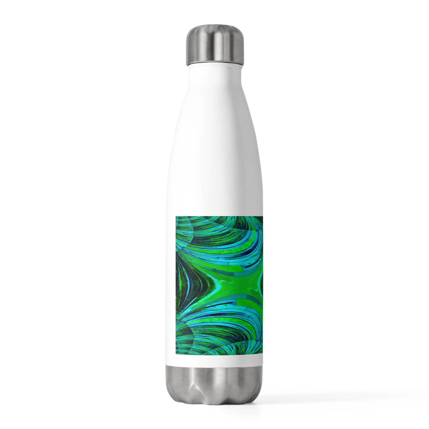 Uzi Spiral Blue Green 20oz Insulated Water Bottle