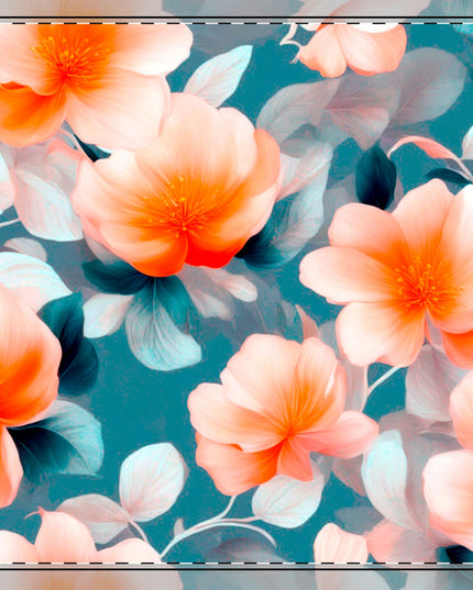 Orange Blossom Floral Bunch Cotton Twill Napkin, 22" x 22"