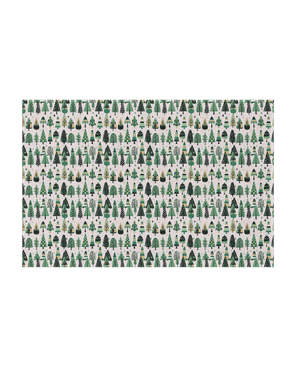 Mini Vintage Green Trees Outdoor Rug, 24" x 36"